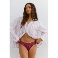 Gina Tricot  - 3-pack lace thong - alushousut 3-pack - Liila - XL - Naiset