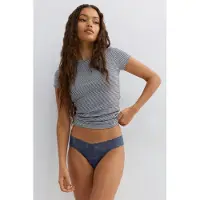 Gina Tricot  - 3-pack lace thong - alushousut 3-pack - Sininen - L - Naiset