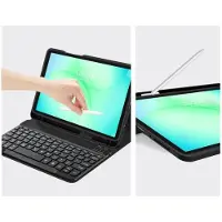 4kom.pl Samsung Galaxy Tab A9/A11 SmartCase Pen Bluetooth-näppäimistökotelo - musta