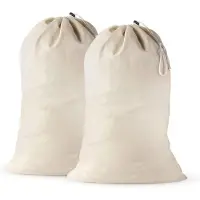 Hobby Hall Suuret kangaspyykkipussit 24 × 36 tuumaa, kiristysnyörillä, matkoille ja järjestelyyn, 2 kpl