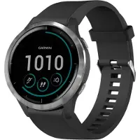 FIXED Garmin QuickFit silikoninen kelloranneke 20 mm (musta)