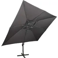 vidaXL Aurinkovarjo cantilever tuplakatolla 400x300 cm antrasiitti