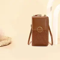 Hobby Hall Naisten laukut, Pienet Crossbody-puhelinlaukut Kännykkälompakko kukkaro naisille, ruskea