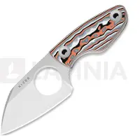 Kizer Cutlery Nightjar AUS-10 veitsi, Orange/Black/Silver Vortex Micarta, Satin