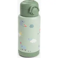 Done by Deer Insulated Straw Bottle Playground Green 340 Ml - Green - Ø 7.5X 19CM