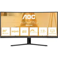 AOC cu34b3e 34inch curved 21:9 va 120hz 3440x1440 hdmi 2.0 dp 1.4