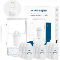 Wessper FutureFlow Aquaclassic lasinen suodatinkannu + 10x suodatinpatruuna
