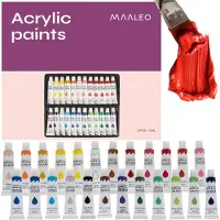 Maaleo Akryylivärit Setti - 24x12ml – Taiteilijaväri