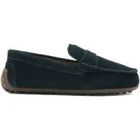 Mango Leather Loafers - Blue - 21