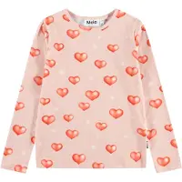 Molo GOTS Rose T-paita Airbrush Hearts Airbrush Hearts 92 cm Vaaleanpunainen 92 cm Tytöt