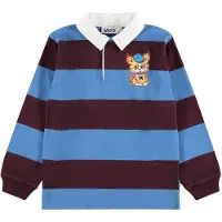 Molo GOTS Relz Polo-paita Blueberry Stripe Blueberry Stripe 140 cm Sininen 140 cm Tytöt