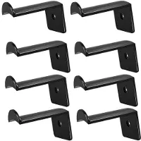 Jojomino 2.8 Inch Hat Hooks for Wall - (8 Pack) Cowboy Hat Rack,Cap Holder, Organizer for Baseball Caps, Western Room Decor Black