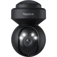 Reolink E1 Outdoor 5MP PTZ Auto Tracking AI WiFi kamera LED-kohdevaloilla (musta)