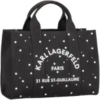 Karl Lagerfeld Ostoskassi 'Rue St-Guillaume' musta / valkoinen