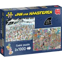 Plenty Gifts Jan van Haasteren Jigsaw Puzzle - Give us space & Just like in the movies - 2x1000 pcs. Lattia