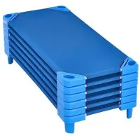 Vevor Lasten päiväunipatja, 6 kpl, 130x57x15 cm, sininen, pinottava