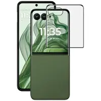IMAK 3D Kaareva Takaosan Näytönsuoja Karkaistusta Lasista sopii Motorola Razr 60 Ultra 5G - Musta