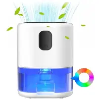 Jojomino Dehumidifier for Home, Dehumidifiers with 7 Colorful Lights,1000ML Small Dehumidifier,Ultra Quiet Dehumidifiers EU Plug