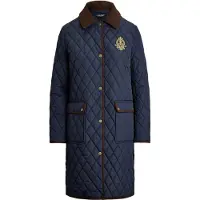 Ralph Lauren for woman. 297P18059004 Jacket with corduroy trim and marine crest (XS), Casual, Recycled Polister, Navy