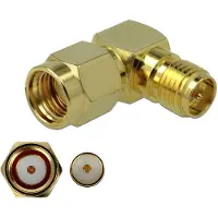 DeLOCK – Adapter RP-SMA plug to RP-SMA jack 90° 3 GHz (89968)