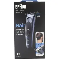 Braun Series 5 HC5350 johdoton, ladattava, pestävä -hiustenleikkuukone, sininen