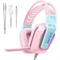 Onikuma X13 gaming headphones (pink)