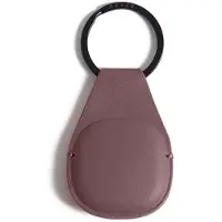 Mujjo Leather AirTag Keychain - Bronze Red