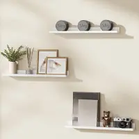 24hShop Seinähylly / Valokuvahylly 3-pack 23,6cm - Valkoinen