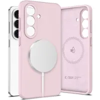 Tech-Protect Samsung Galaxy S26+ Nestemäinen silikonikotelo - MagSafe-yhteensopiva - vaaleanpunainen helmi