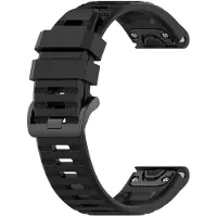 24.Se Silikoninen ranneke Garmin Fenix 6 - 22 mm - musta