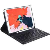 24hShop Näppäimistökotelo jalustalla iPad 9.7 / iPad Pro 9.7 / iPad Air 2 / Air (2018 & 2017) - musta