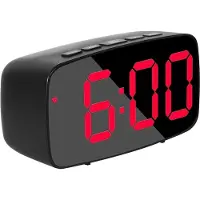 24.Se LED Herätyskello Arc punaisilla numeroilla - Musta