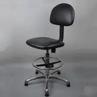 24hShop Työtuoli selkänojalla ja jalkatuella - musta