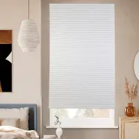 24.Se Pliseerattu verho 60 x 150 cm / laskosverho / ylhäältä alas, alhaalta ylös -verho / näkösuoja - valkoinen