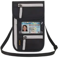 24hShop Matkalompakko RFID-suojalla - Musta