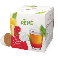 Chef Rene | Sitruuna- ja vadelmatee - 16 kapselia Dolce Gusto-koneisiin