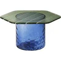 Miniforms Striche Coffee Table Mint Green / Blue - Sohvapöydät Käsinpuhallettu Lasi Sininen - TS151-1NO9