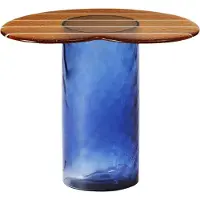 Miniforms Striche Side Table Orange / Blue - Sivupöydät & Apupöydät Käsinpuhallettu Lasi Sininen - TS150-1NN9