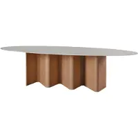 Miniforms Nami Ruokapöytä 300 Cm Valkoinen / - Ruokapöydät & Baaripöydät Puu Ruskea - TP207-1QDF