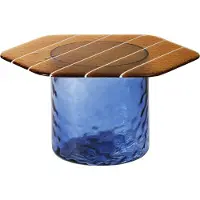 Miniforms Striche Coffee Table Orange / Blue - Sohvapöydät Käsinpuhallettu Lasi Sininen - TS151-1NQC