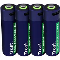 Trust Computer Products AA/LR06 USB-C-ladattava -akkuparisto, 1700mAh, 4kpl