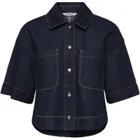 ONLY Onlcleo Life Ss Crop Dnm Shirt Pim Noos - Navy - L