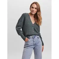 Vero Moda Vmlea Ls V-Neck Cuff Cardigan Noos - Green - M