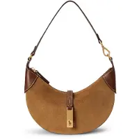 Ralph Lauren Polo Id Suede Mini Shoulder Bag - Beige - ONE SIZE