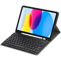 24hShop Näppäimistökotelo jalustalla iPad 10-Gen 10.9 2022 - Musta
