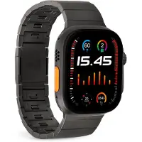 Puro Titan kelloranneke Apple Watch 42mm-49mm (musta)