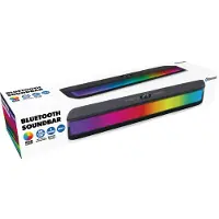 24hShop Bluetooth-soundbar RGB-LED-valoilla / kompakti kaiutin valotehosteella / kaiutin musiikkiin, elokuviin ja pelaamiseen