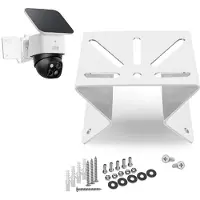 24hShop Ruostumattomasta teräksestä valmistettu kulmakiinnike turvakameralle Eufy SoloCam S340 / TP-Link C425 / C500 - Valkoinen