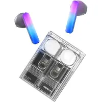 JOYROOM Earphone IceLens Series Bluetooth True Wireless BT 5.3, TWS, AAC, SBC, HFP, A2DP, AVRCP, with LED Lights, Black (JR-TC1)