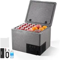 Vevor 12 voltin jääkaappi, 42,3 QT/40L auton jääkaappi, kannettava erittäin kevyt EPP-pakastin, APP-ohjattava sähkökompressori, 12V/24V DC, -10℃ - 10℃, kuorma-autoon, pakettiautoon, matkailuautoon, ma